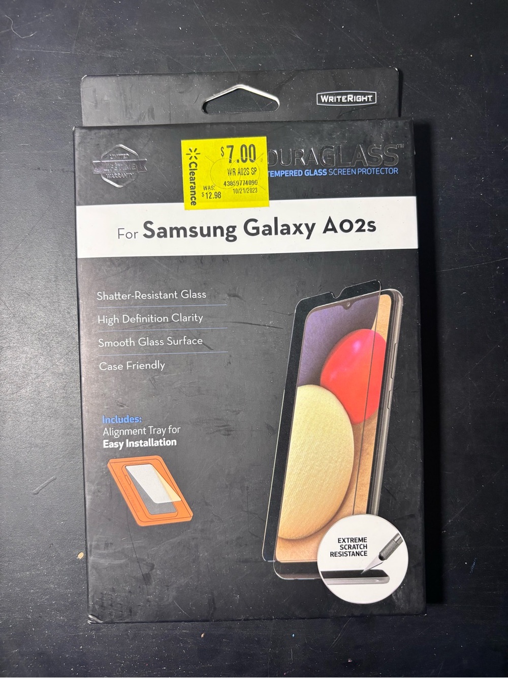 Tempered Glass Screen Protector for Samsung Galaxy A02s - Black